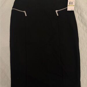 Michael Kors Black Pencil Skirt with Silver Accents